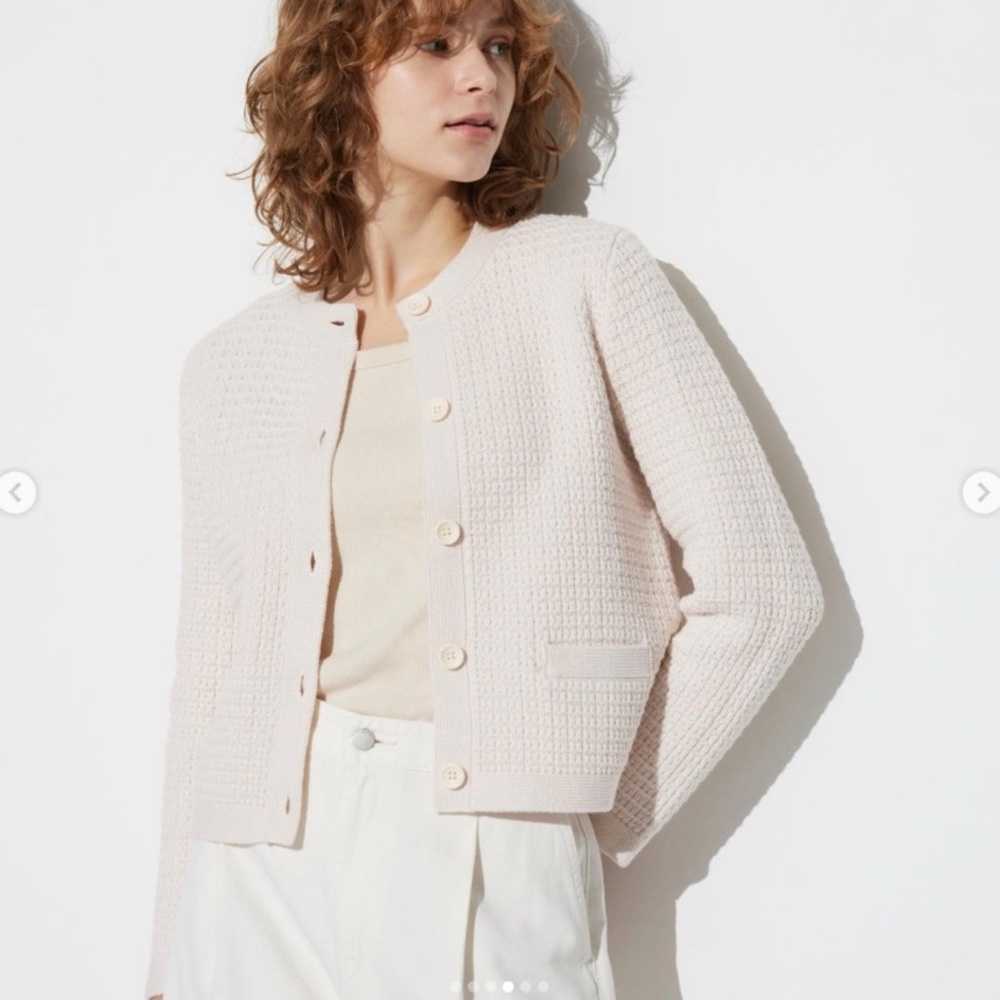 Uniqlo Cream Jacket/cardigan
